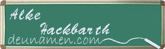 Alke Hackbarth Visitenkarte